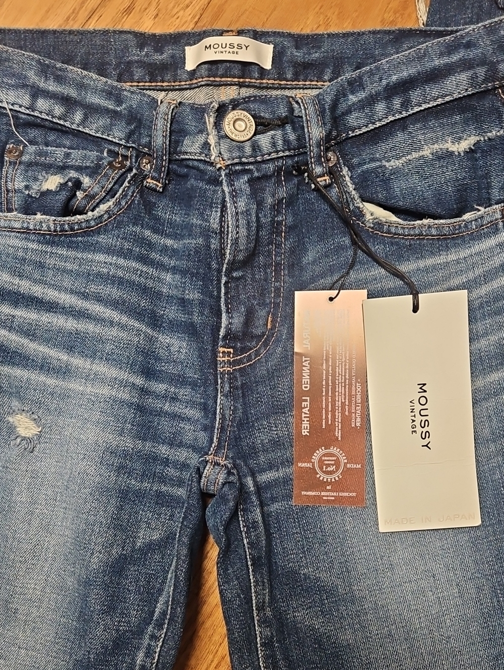 Women's BNWT Moussy Distressed Blue Women’s Jeans - Size 25 - Picture 5 of 6